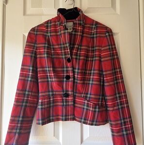 Moda International Red Plaid Jacket 4